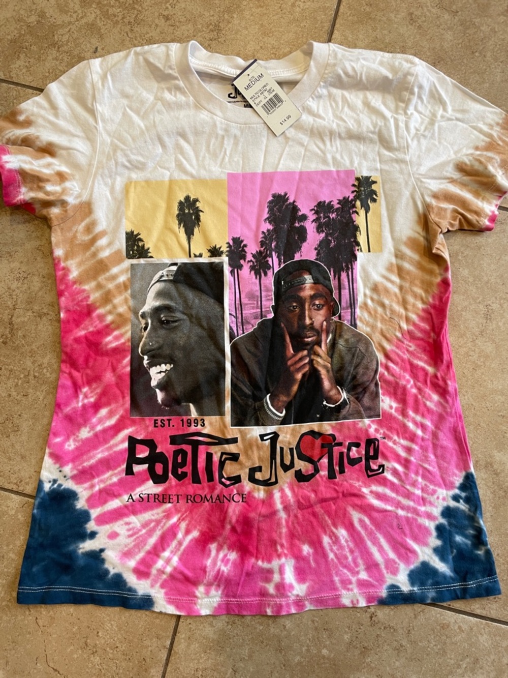 **NWT** Tie-Dyed Poetic Justice Graphic Tee